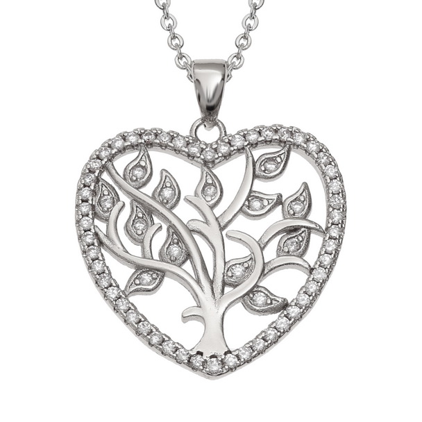 Tree of life heart necklace