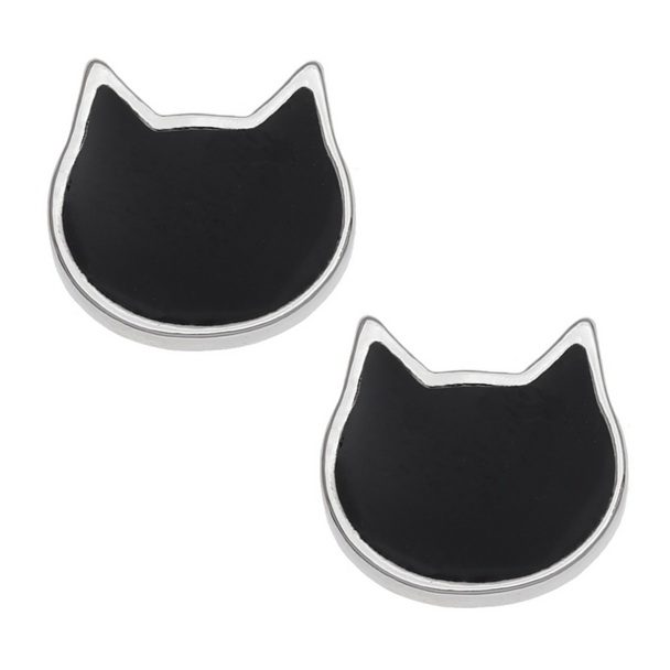 Black cat earrings