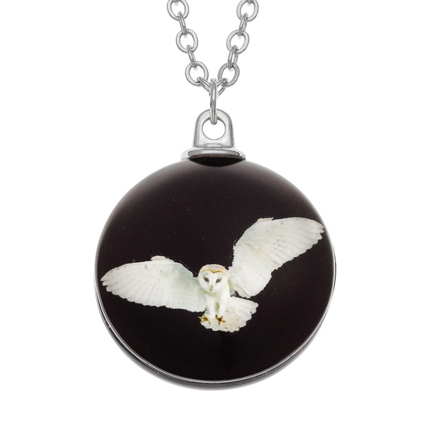 Barn owl necklace