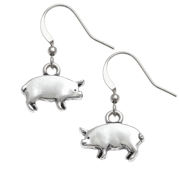 Pig earrings