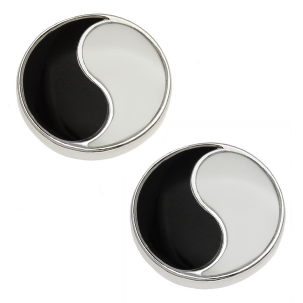 Yin yang stud earrings