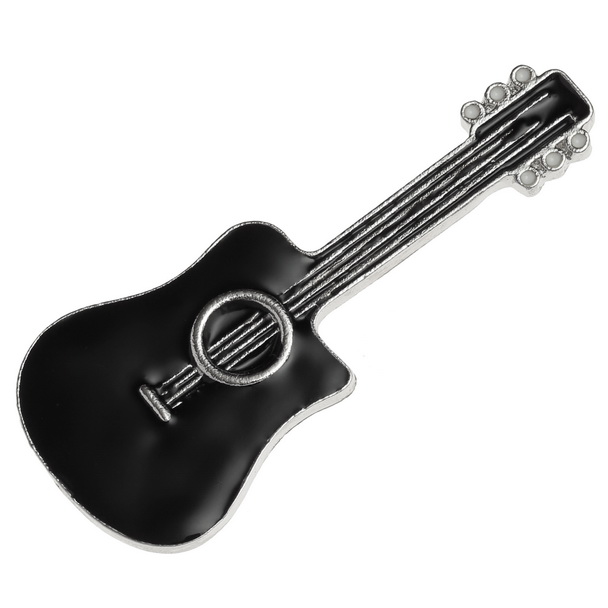 Guitar pin badge