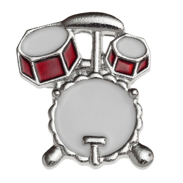 Drumkit pin badge