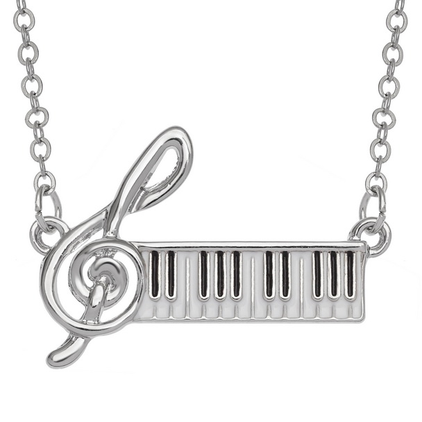 Musical keys necklace